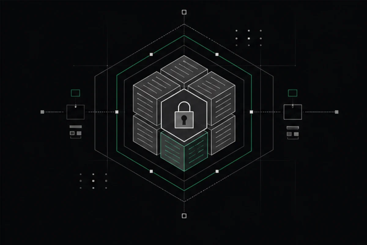 Ilustración técnica de una bóveda financiera privada para Stashing