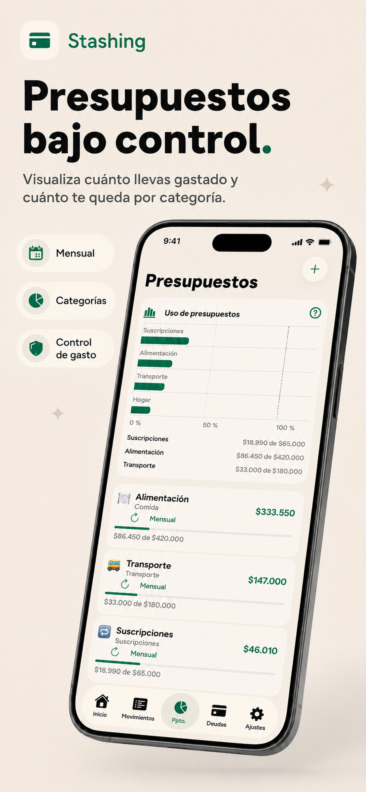 Stashing - Presupuestos